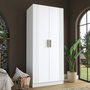 Hanah Home Armario Blanco con Estanterías